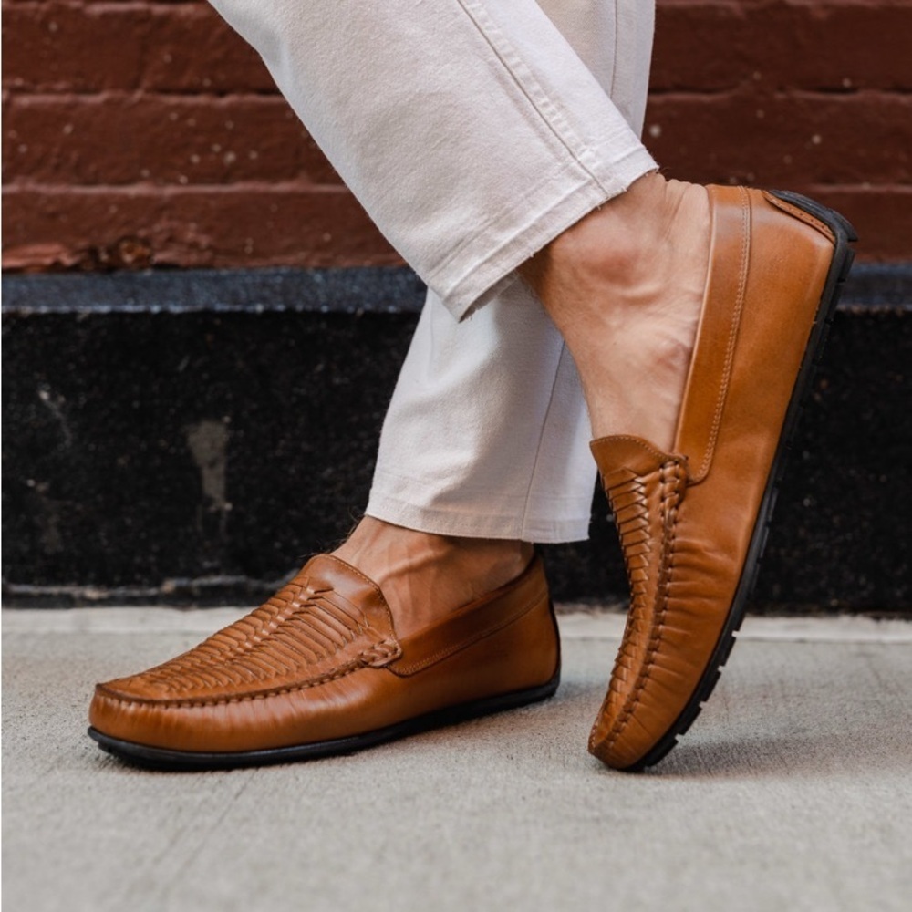 Blake Mckay Quinton Woven Driver Leather Slip on size 8